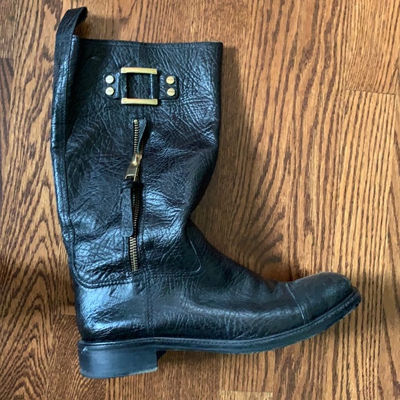 TORY BURCH soft leather black buckle boots - Picture 1 of 5